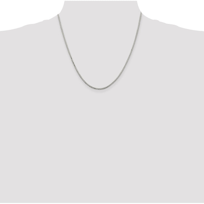 Buy Stylish 1.7mm Sterling Silver 8-Sided Diamond-Cut Box Chain - Luxury Value-4