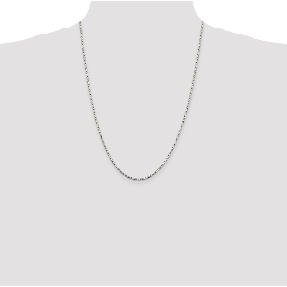 High-Quality 1.7mm Sterling Silver Diamond-Cut Box Chain - Stylish Value!