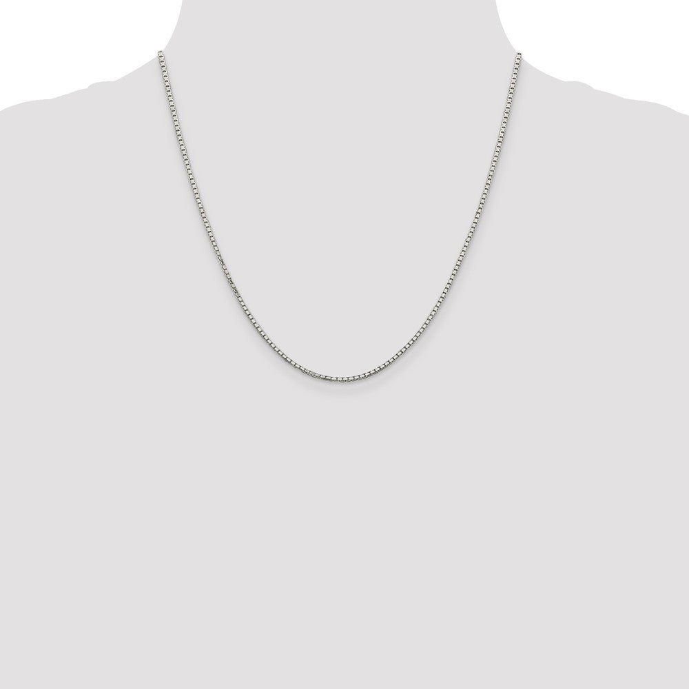High-Quality Rhodium-Plated Sterling Silver 1.7mm Diamond Cut Chain - Stylish Value