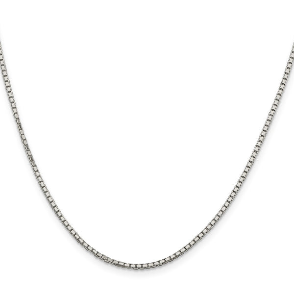 Rhodium-Plated 1.7mm 8-Sided Diamond Cut Chain