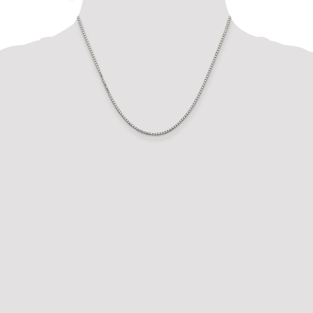 Buy Stylish Rhodium-Plated 1.7mm 8-Sided Diamond Cut Chain - Luxury Design!