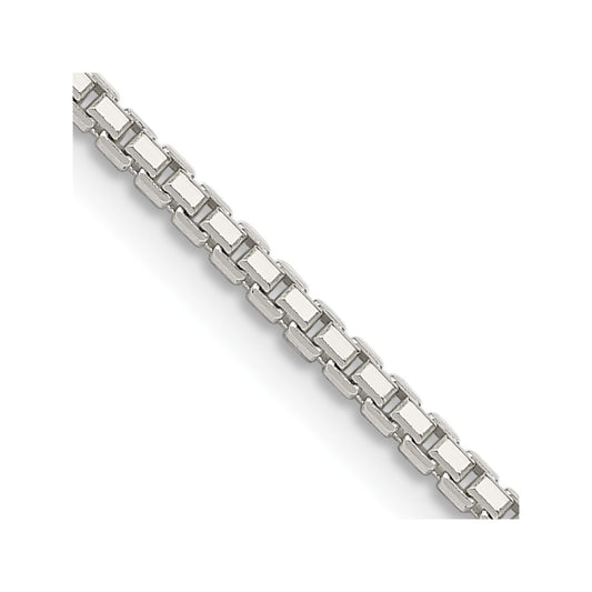 Buy Stylish 1.7mm Diamond-Cut Sterling Silver 8-Sided Box Chain
