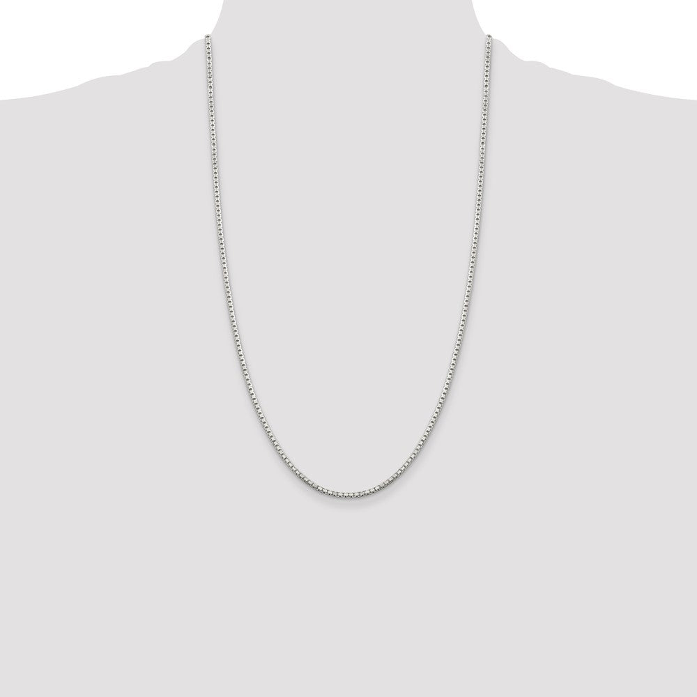 Buy Stylish 2mm Diamond-Cut Sterling Silver Box Chain - High-Quality Design