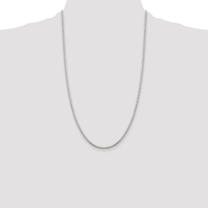 Buy Stylish 2mm Diamond-Cut Sterling Silver Box Chain - High-Quality Design-4