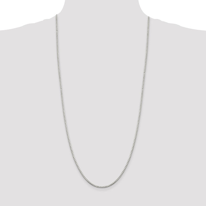 Buy Stylish 2mm Diamond-Cut Sterling Silver 8-Sided Box Chain - Affordable Luxury!-4