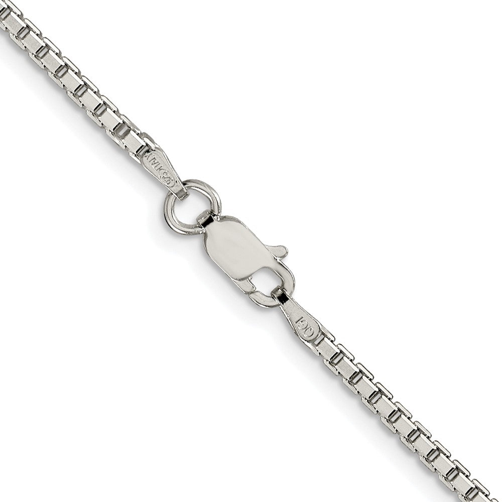 Exclusive Rhodium-Plated Sterling Silver 2mm Diamond-Cut Box Chain - Stylish Value