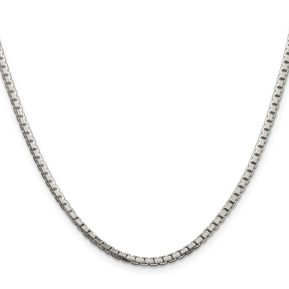 Buy Stylish 2.5mm Diamond-Cut Sterling Silver Box Chain - High-Quality Design
