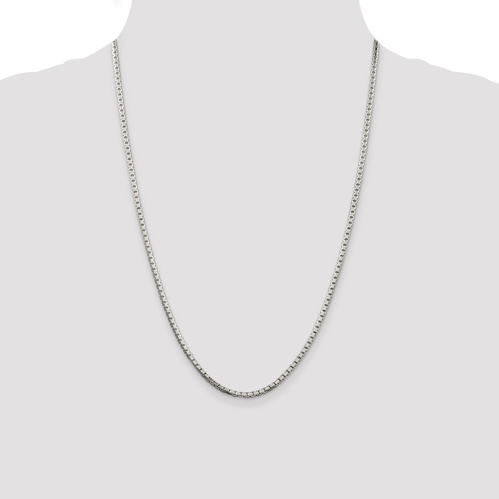 Buy Stylish 2.5mm Diamond-Cut Sterling Silver Box Chain - High-Quality Design