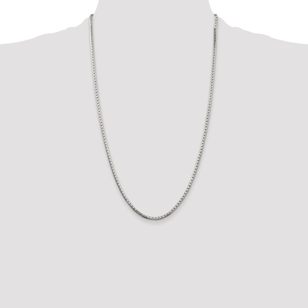 Buy Stylish 2.5mm Diamond-Cut Sterling Silver 8-Sided Box Chain - Luxury Value
