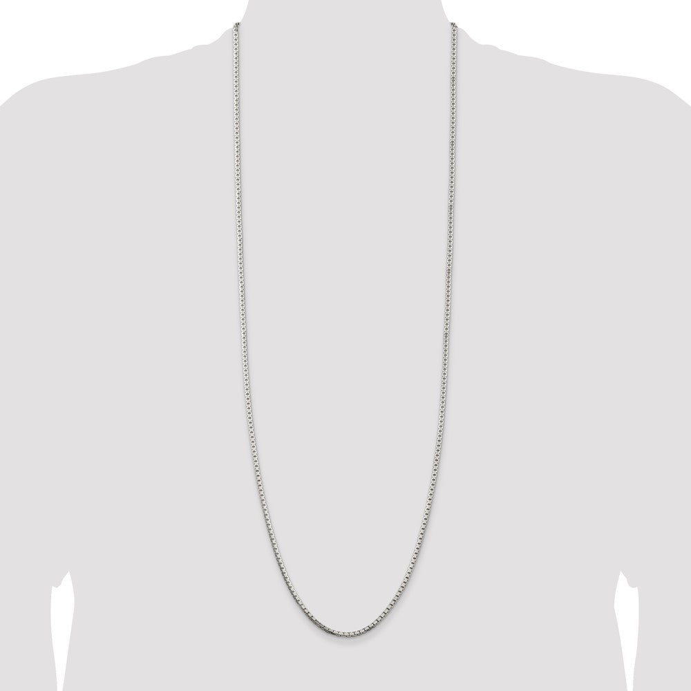 Buy Stylish 2.5mm Diamond-Cut Sterling Silver 8-Sided Box Chain - Affordable Luxury
