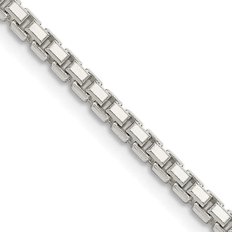 Buy Stylish 2.5mm Diamond-Cut Sterling Silver Box Chain - High-Quality Design