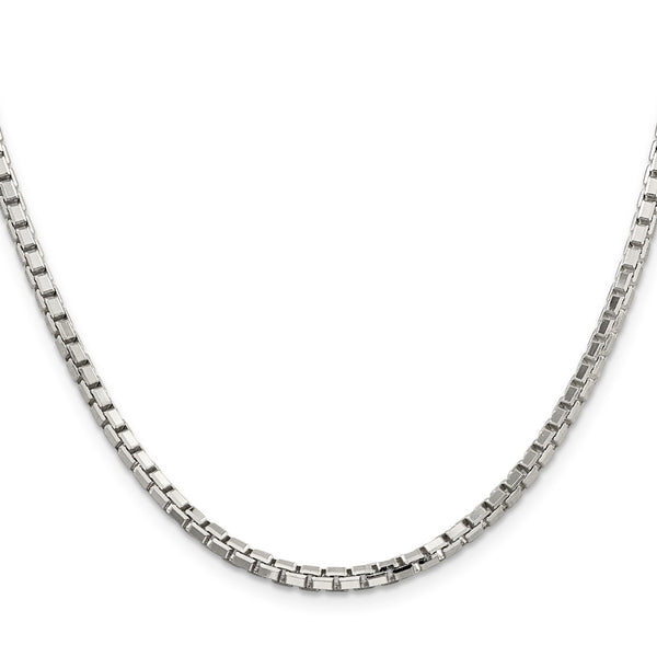 2.9mm Diamond-Cut Sterling Silver Box Chain