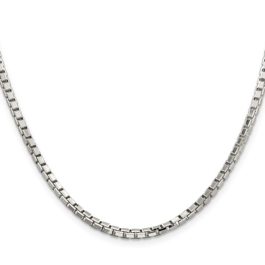 Buy Stylish 2.9mm Diamond-Cut Sterling Silver Box Chain - Exclusive Design