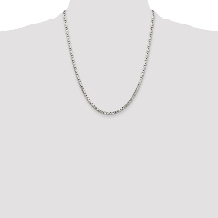 Buy Stylish Sterling Silver 2.9mm Diamond-Cut 8-Sided Box Chain - Luxury Look-4