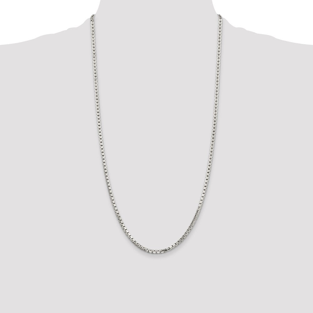 Buy Stylish 2.9mm Diamond-Cut Sterling Silver Box Chain - High-Quality Design