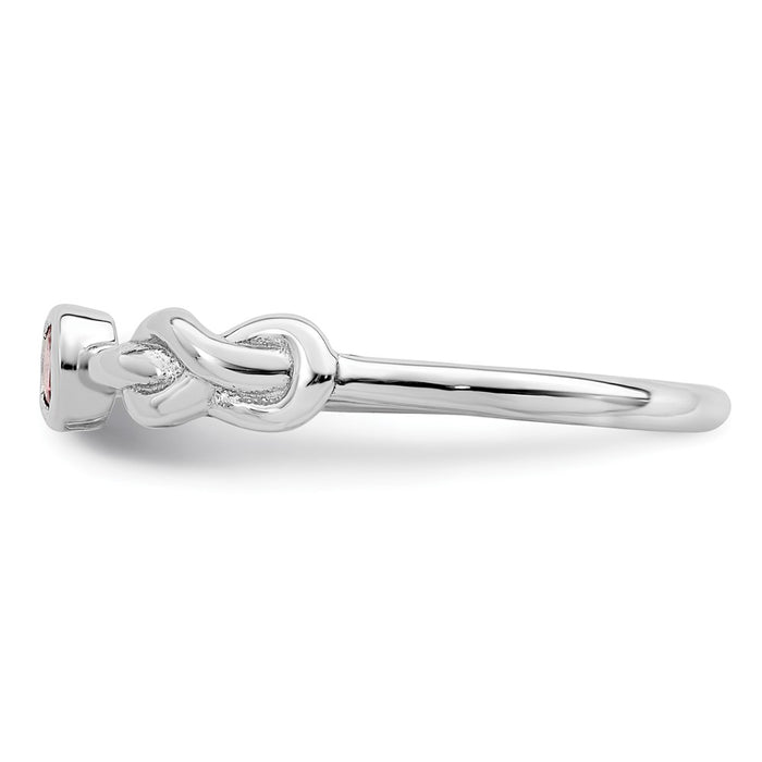 Buy Exclusive Polished Infinity Ring with Pink Tourmaline - Stylish Sterling Silver-3