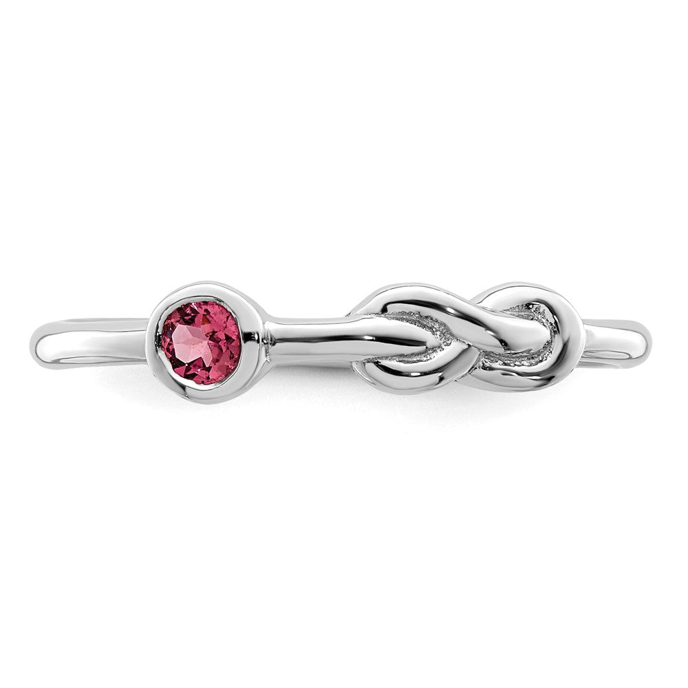Buy Exclusive Polished Infinity Ring with Pink Tourmaline - Stylish Sterling Silver