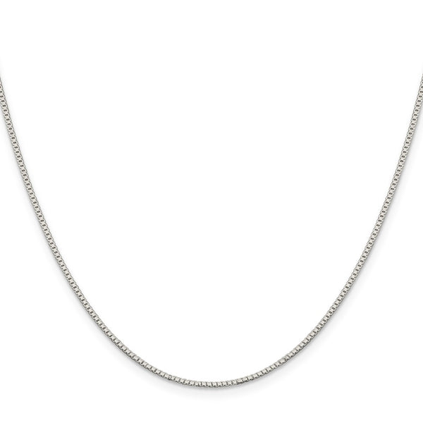 Rhodium-Plated 1.1mm Sterling Silver Box Chain
