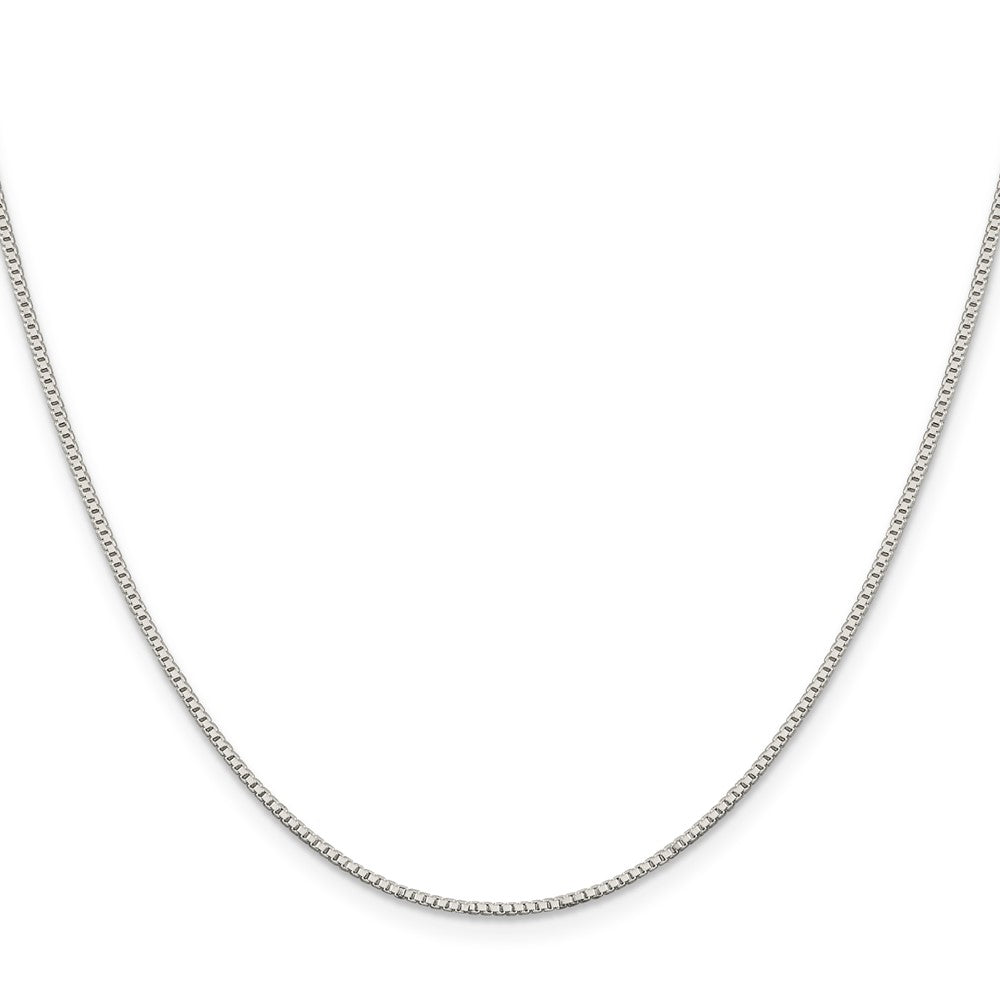 Buy Stylish Rhodium-Plated Sterling Silver 1.1mm Box Chain with Extension