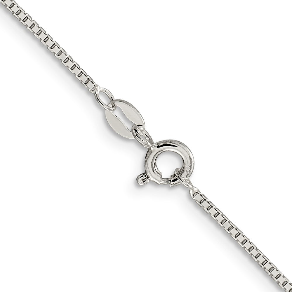 High-Quality Rhodium-Plated Sterling Silver 1.1mm Box Chain - Stylish Value!