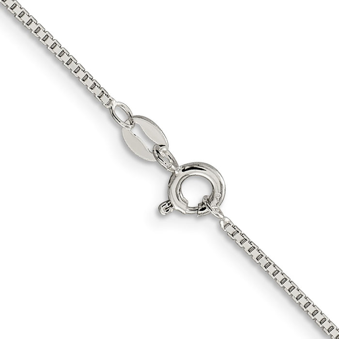 High-Quality Rhodium-Plated Sterling Silver 1.1mm Box Chain - Stylish Value!-3