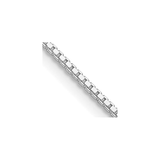 Buy Stylish Rhodium-Plated Sterling Silver 1.25mm Box Chain - Affordable Luxury