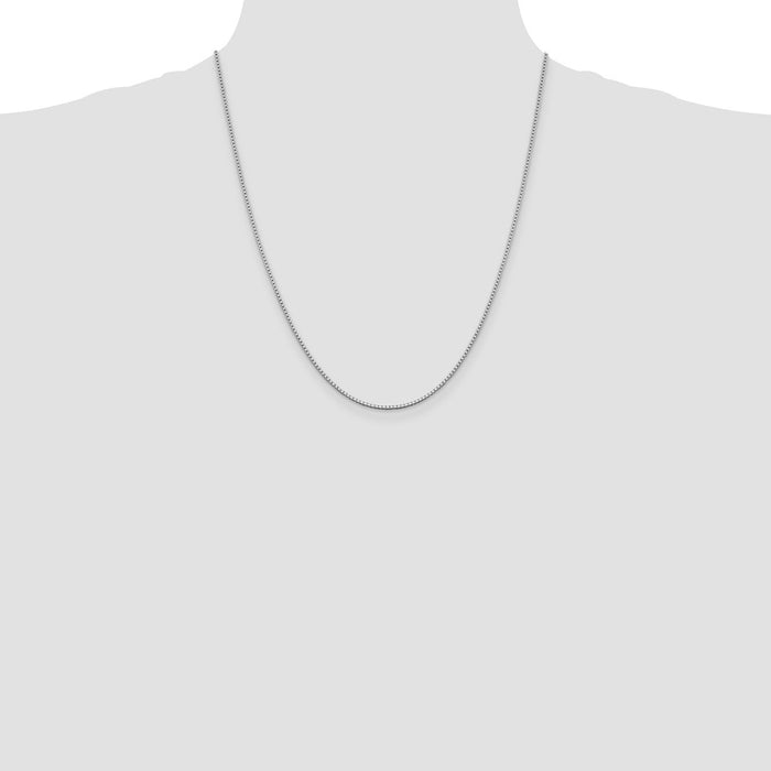 Buy Exclusive Rhodium-Plated Sterling Silver 1.4mm Box Chain - Stylish Value!-4
