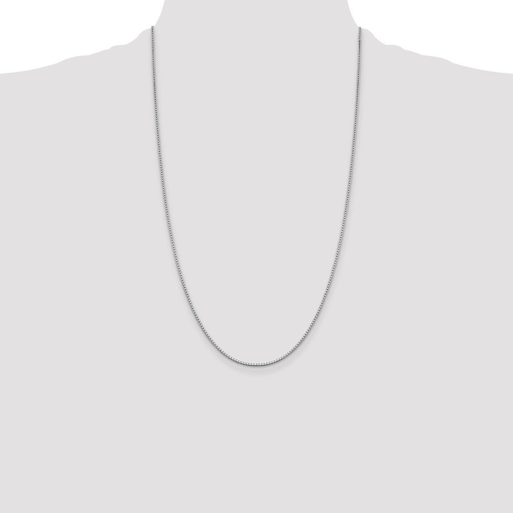 Buy Stylish Rhodium-Plated Sterling Silver 1.4mm Box Chain - Affordable Elegance