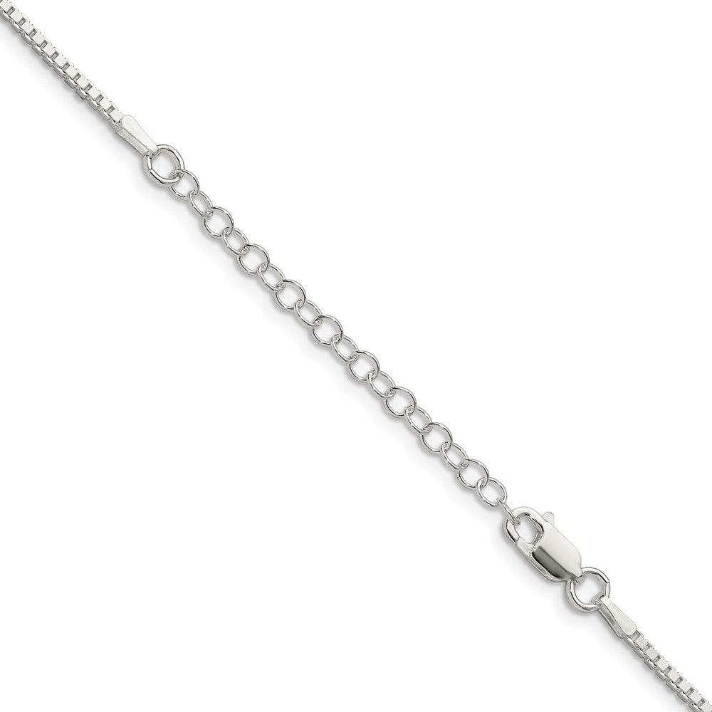 Buy Stylish 1.5mm Sterling Silver Box Chain with 2-Inch Extension