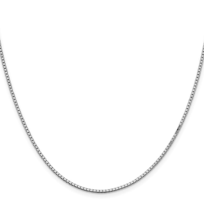 Buy Stylish Rhodium-Plated Sterling Silver 1.5mm Box Chain - Affordable Luxury-2