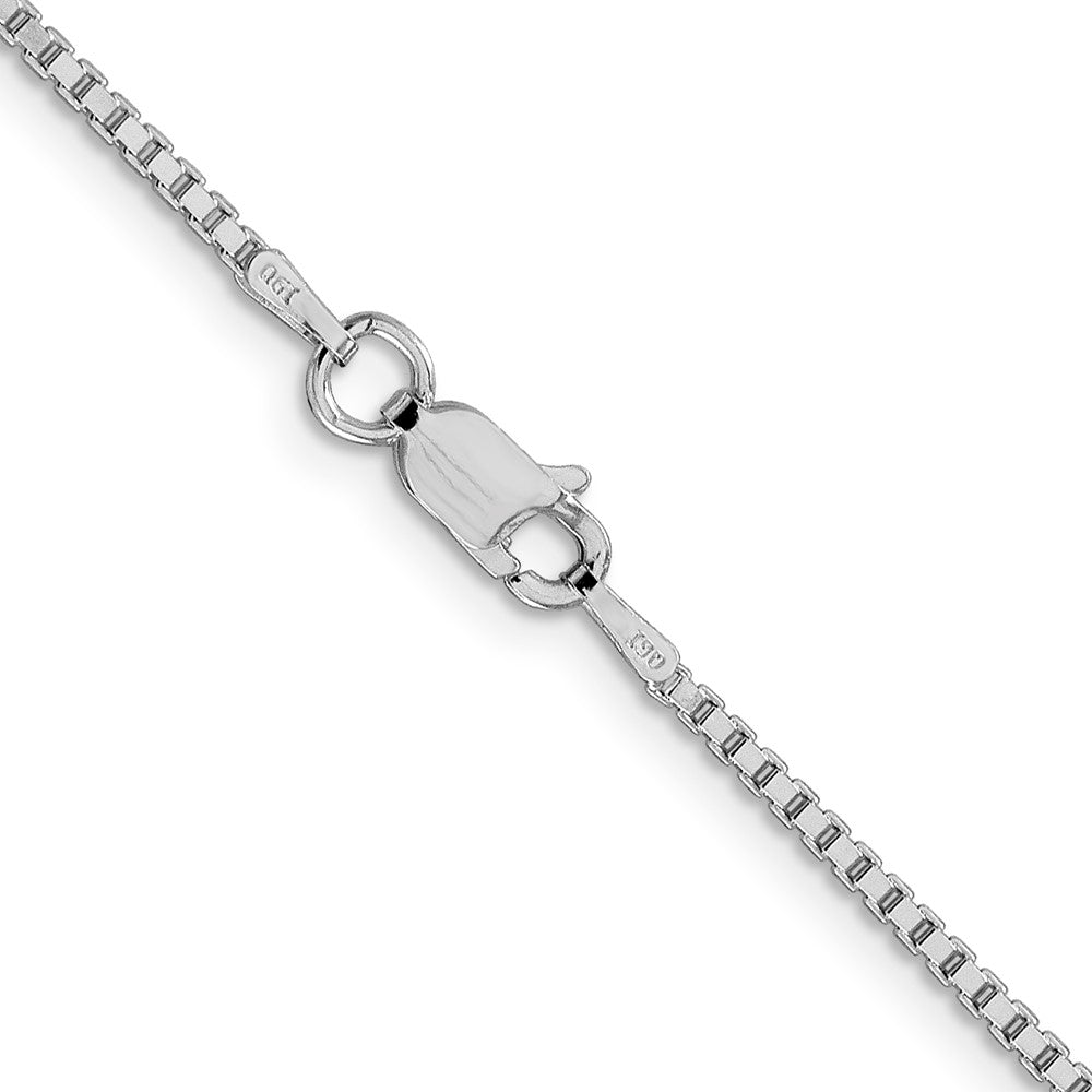 Buy Stylish Rhodium-Plated Sterling Silver 1.5mm Box Chain - Affordable Luxury