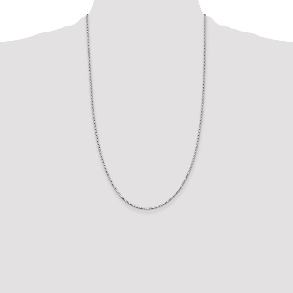 Buy Stylish Rhodium-Plated Sterling Silver 1.5mm Box Chain - Affordable Luxury!