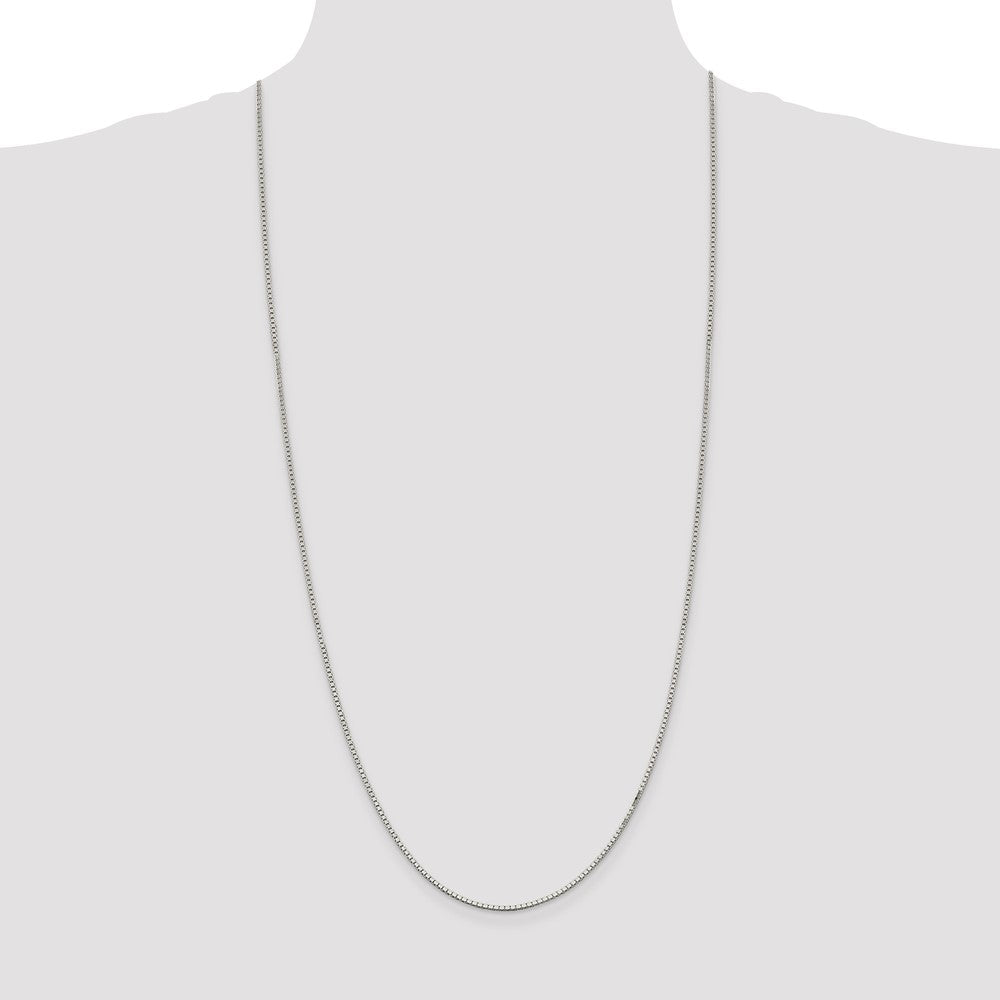 Exclusive Rhodium-Plated Sterling Silver 1.5mm Box Chain - Stylish Value!