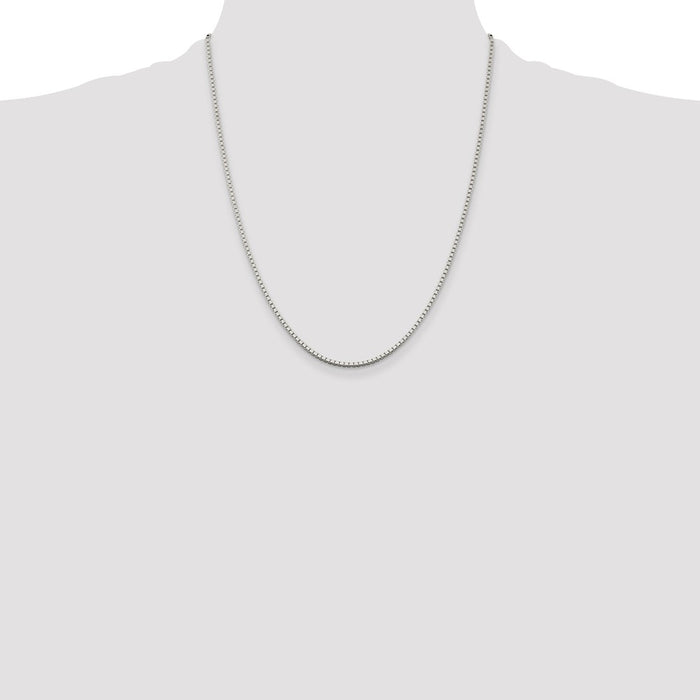 Buy Stylish 1.75mm Sterling Silver Box Chain with 4-Inch Extension - Affordable Price!-4