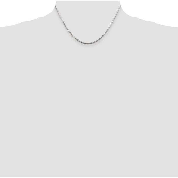 Exclusive Rhodium-Plated Sterling Silver 1.75mm Box Chain - Stylish Value!-4