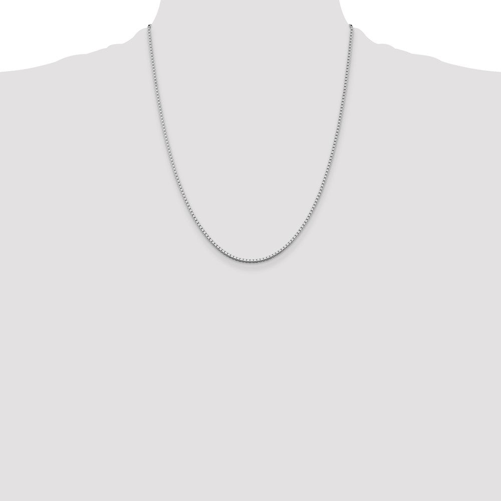Buy Stylish Rhodium-Plated Sterling Silver 1.75mm Box Chain - Affordable Luxury!