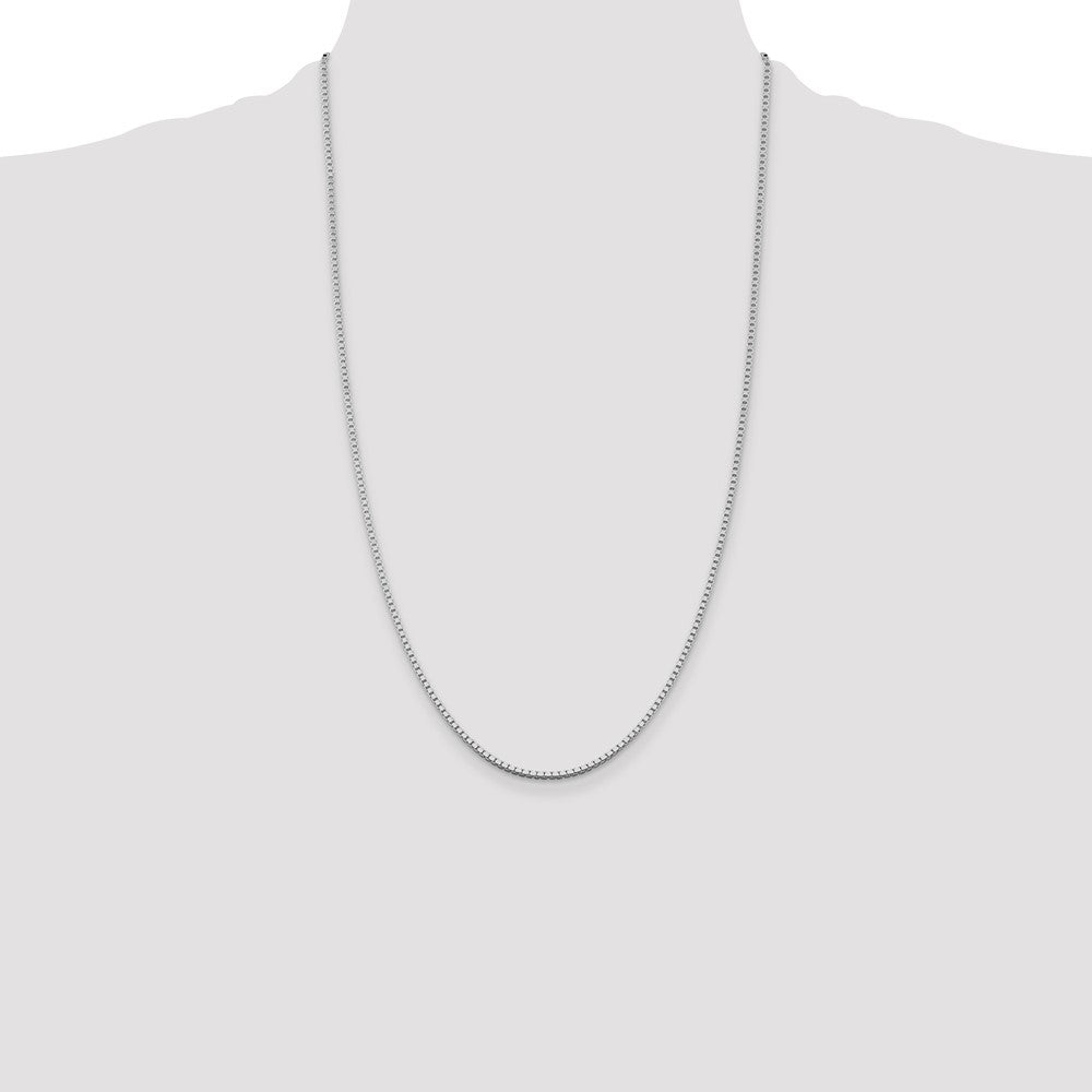 Buy Stylish Rhodium-Plated Sterling Silver 1.75mm Box Chain | Affordable Luxury