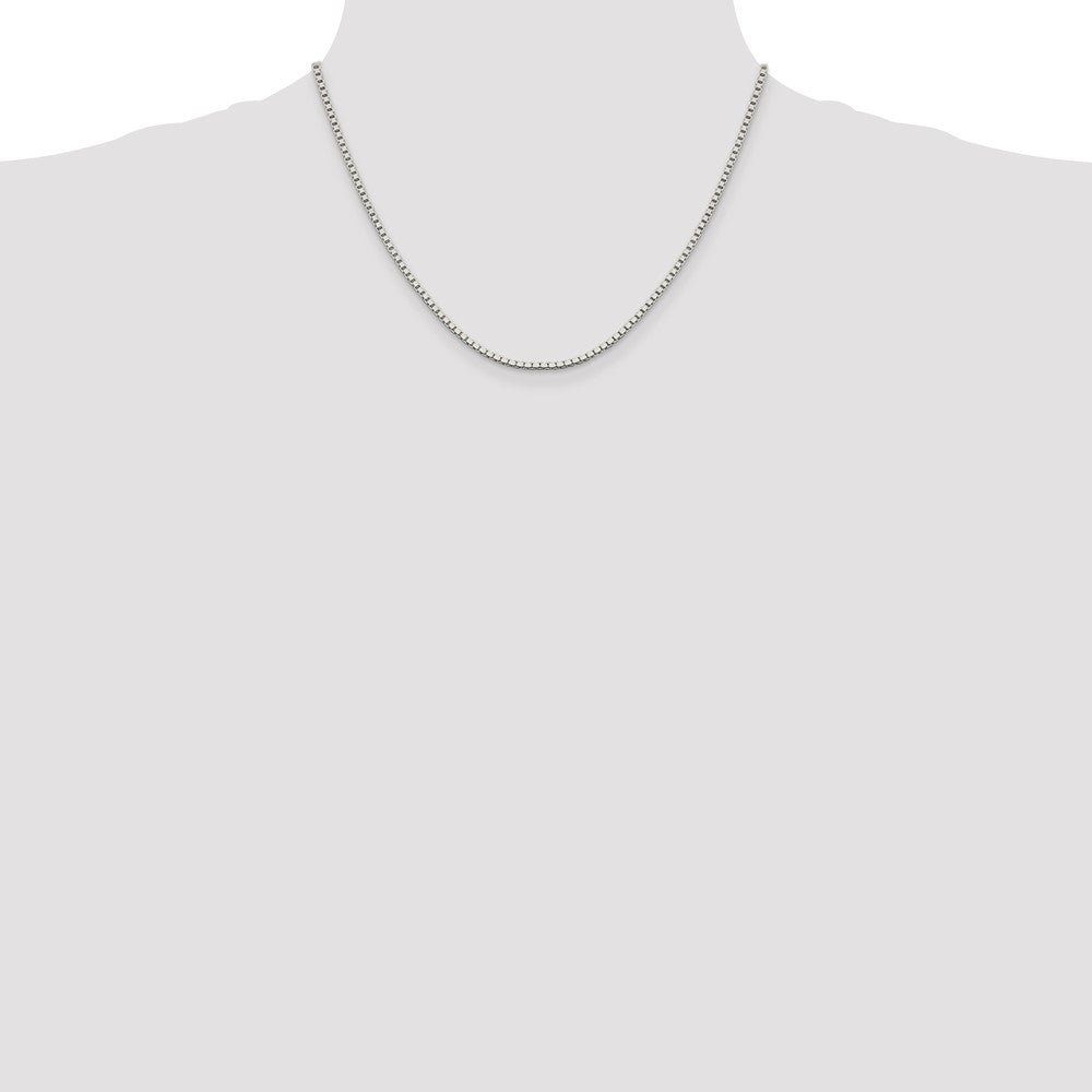 Buy Stylish 1.9mm Sterling Silver Box Chain with 2-Inch Extension