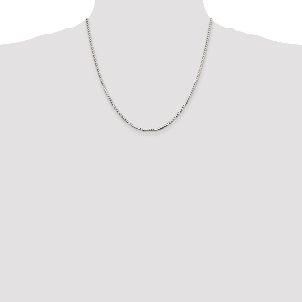 Buy Stylish 1.9mm Sterling Silver Box Chain - Luxury Quality at Great Price