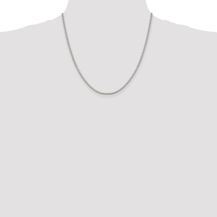 Buy Stylish 1.9mm Sterling Silver Box Chain - Luxury Quality at Great Price-4