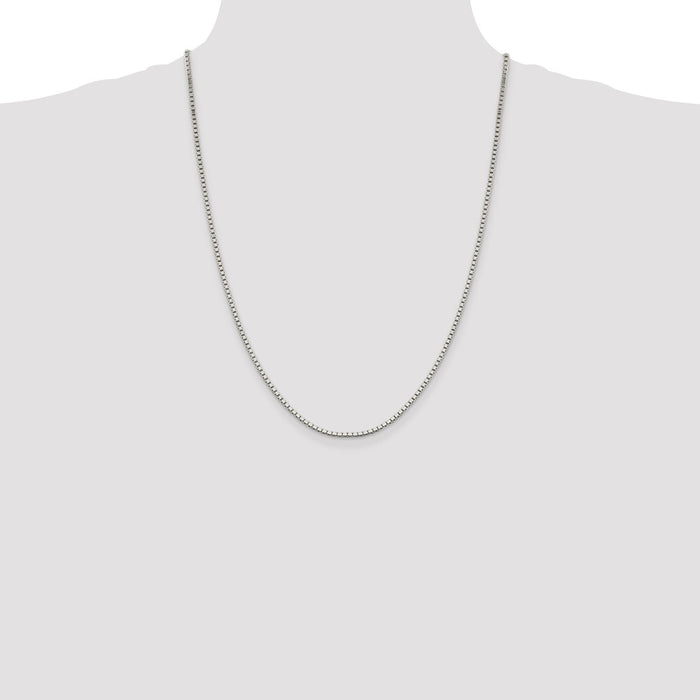 Buy 1.9mm Sterling Silver Box Chain - Stylish & High-Quality Jewelry Value-4