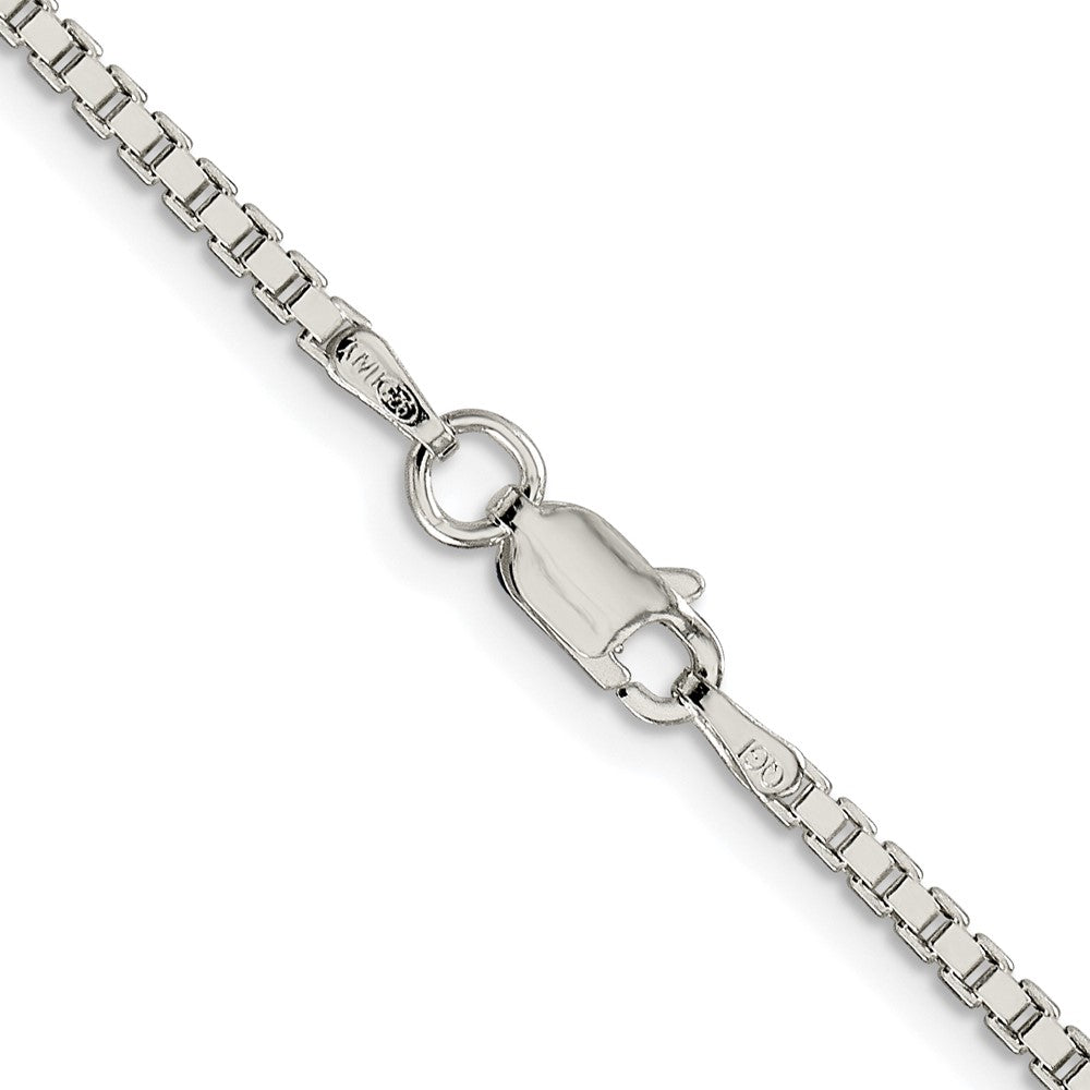 Buy Stylish Rhodium-Plated Sterling Silver 1.9mm Box Chain - Affordable Luxury!