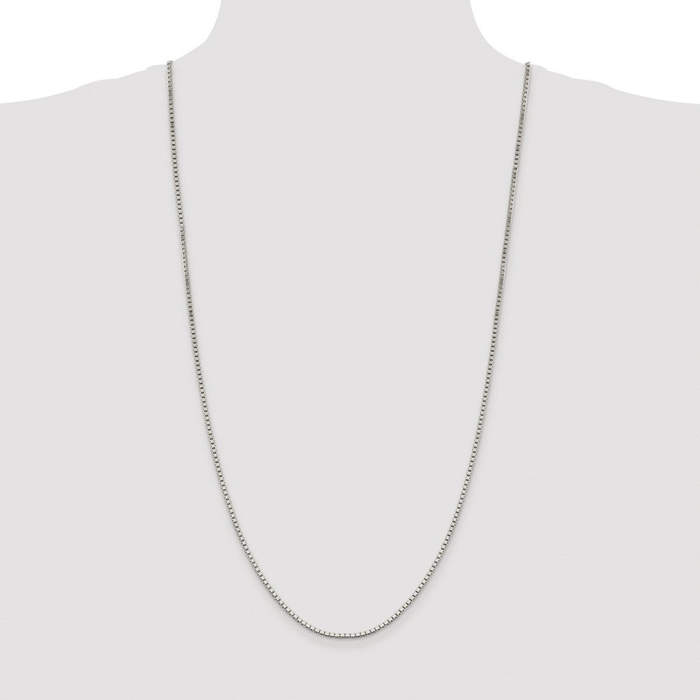 Exclusive Rhodium-Plated Sterling Silver 1.9mm Box Chain - Stylish Value!