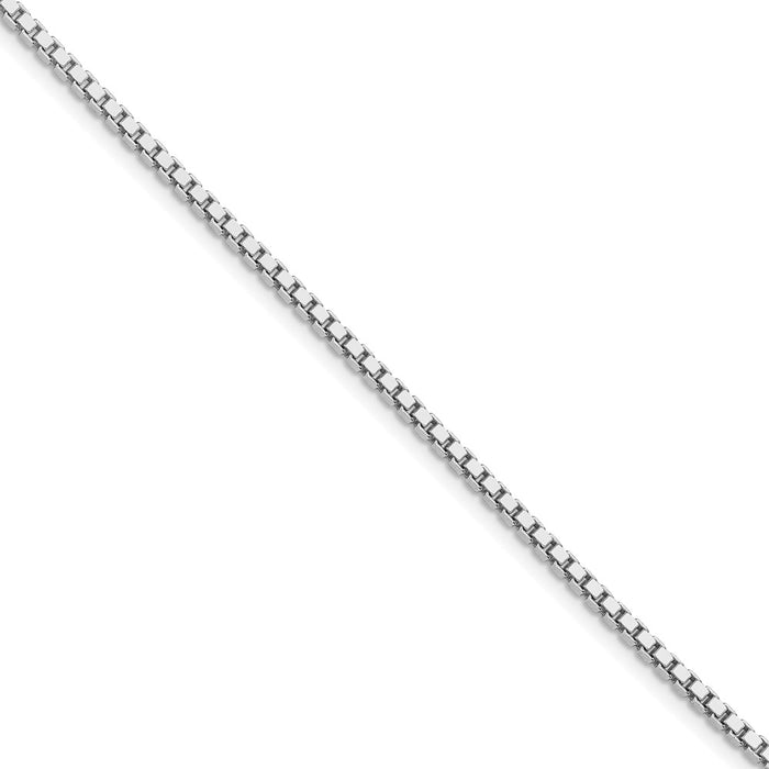 Buy Stylish Rhodium-Plated Sterling Silver 1.9mm Box Chain - Affordable Luxury!-1