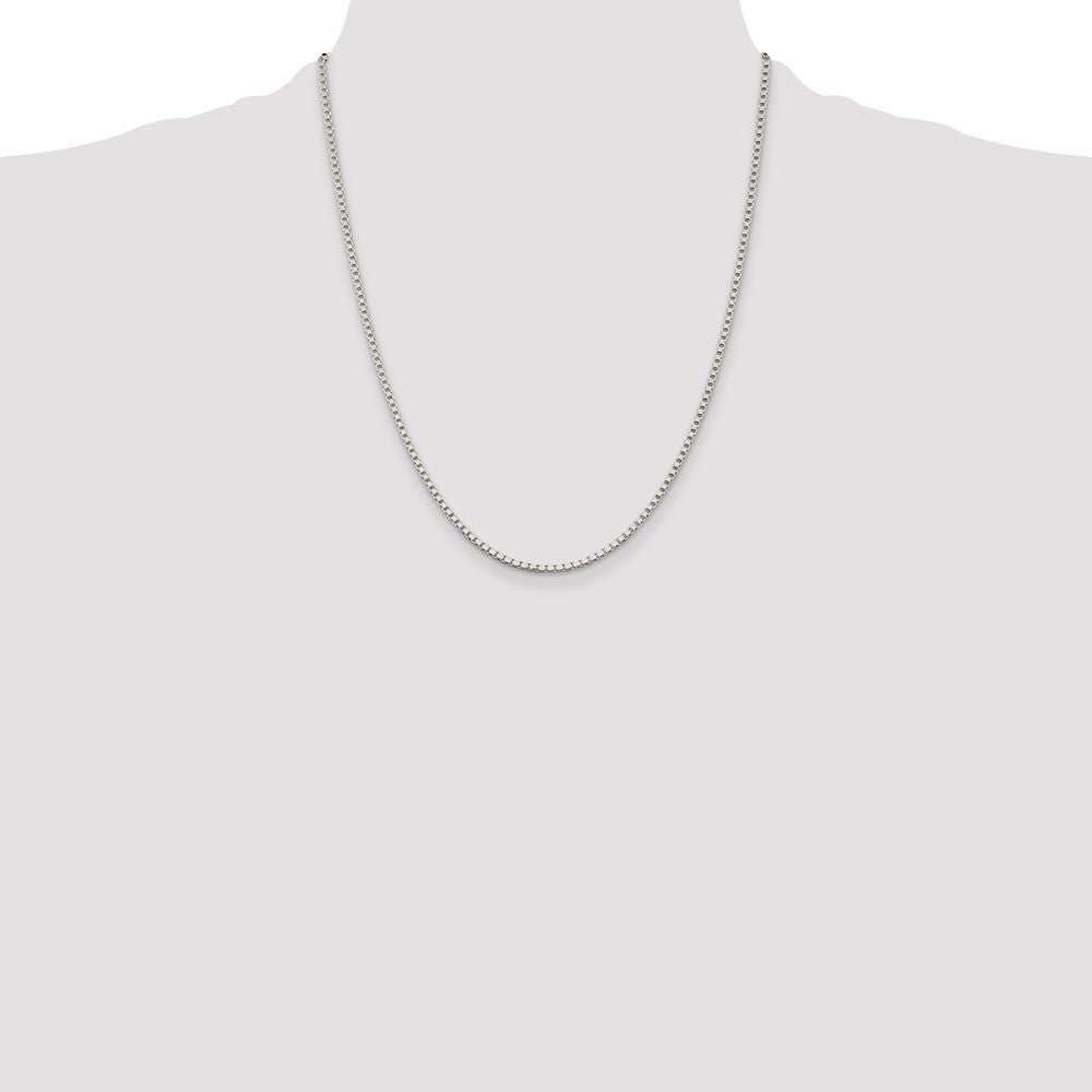 Buy Stylish 2mm Sterling Silver Box Chain with 4-Inch Extension - Affordable!