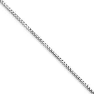 Buy Stylish 2mm Rhodium-Plated Sterling Silver Box Chain - Affordable Luxury