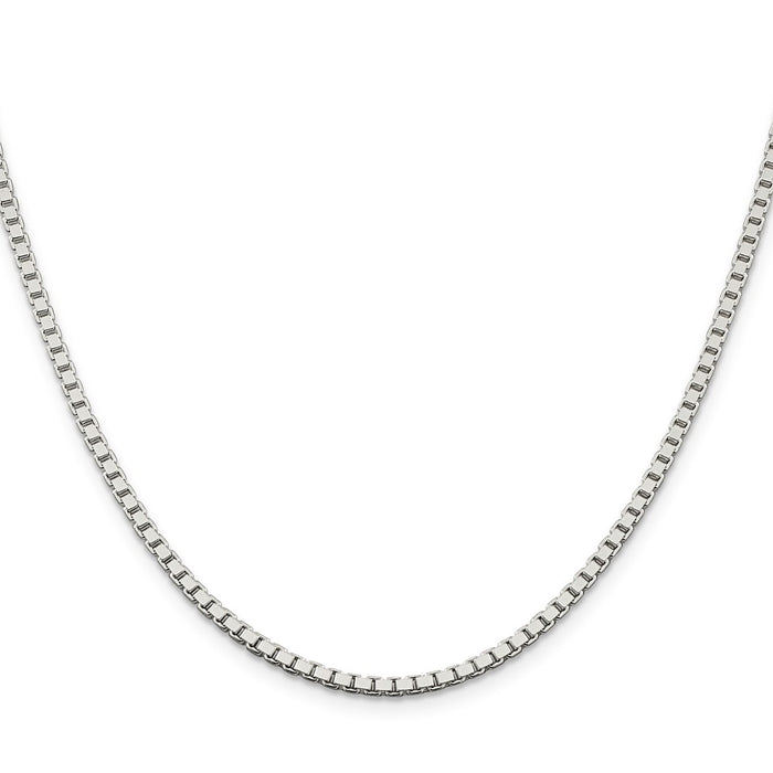 High-Quality 2.5mm Sterling Silver Box Chain - Stylish & Affordable Jewelry-2