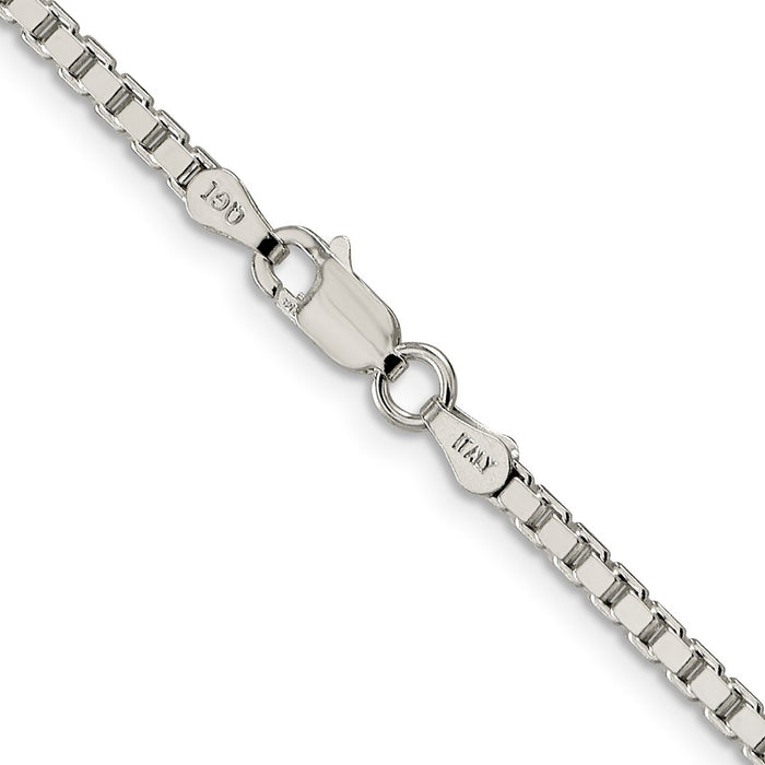 High-Quality 2.5mm Sterling Silver Box Chain - Stylish & Affordable Jewelry-3
