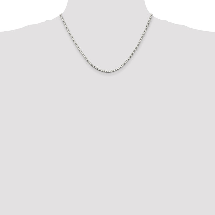 High-Quality 2.5mm Sterling Silver Box Chain | Stylish & Affordable Jewelry-4