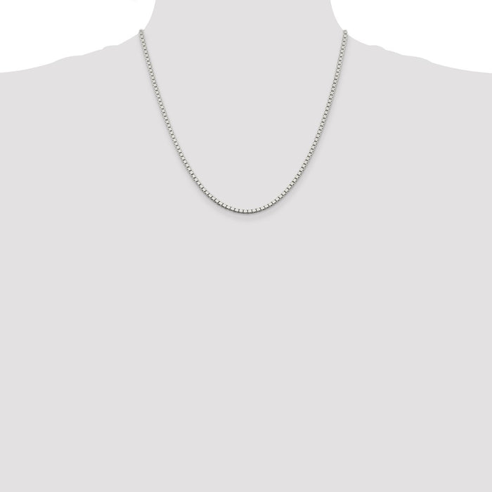 Buy Stylish 2.5mm Sterling Silver Box Chain - High-Quality & Affordable!-4